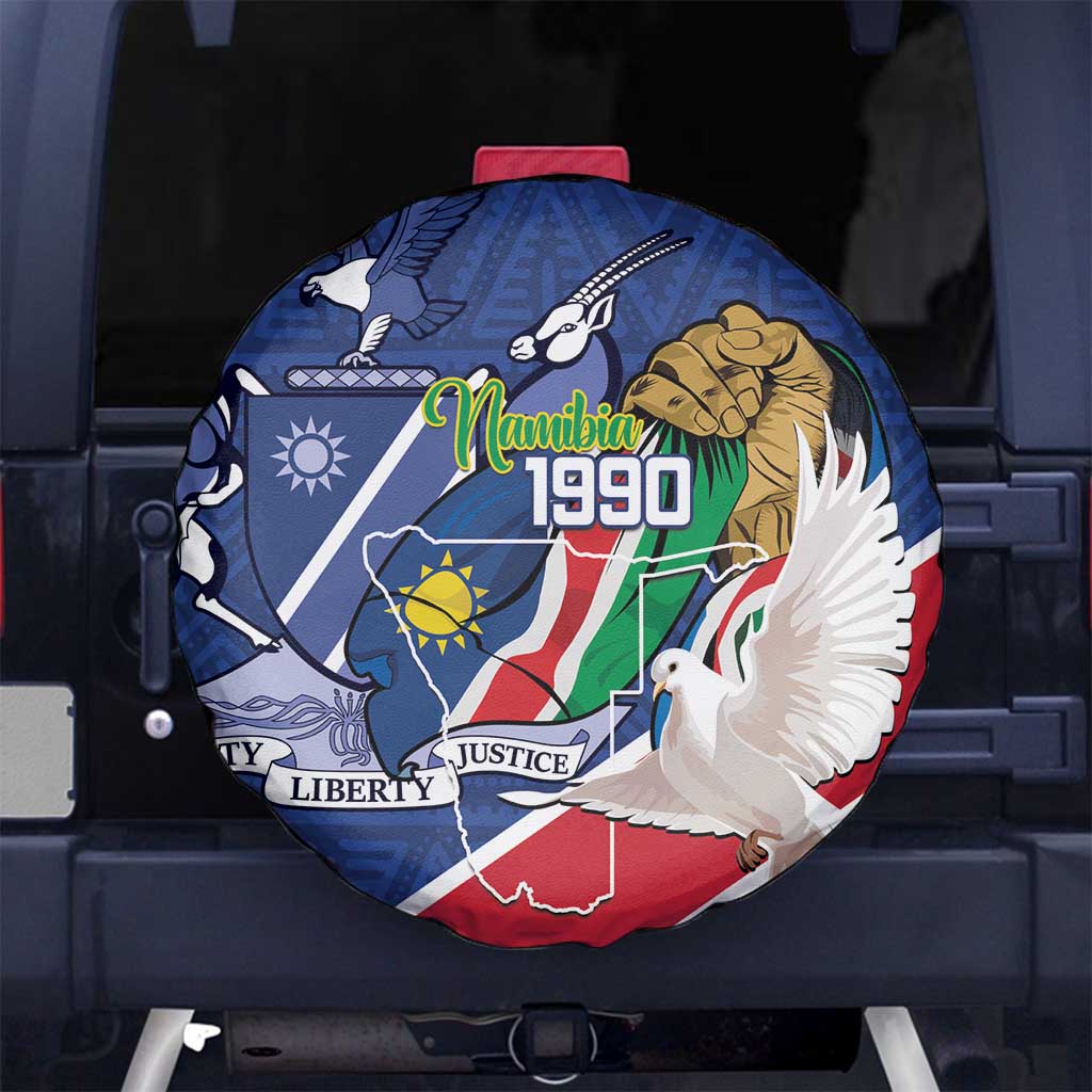 Namibia 1990 Spare Tire Cover Independence Anniversary African Pattern