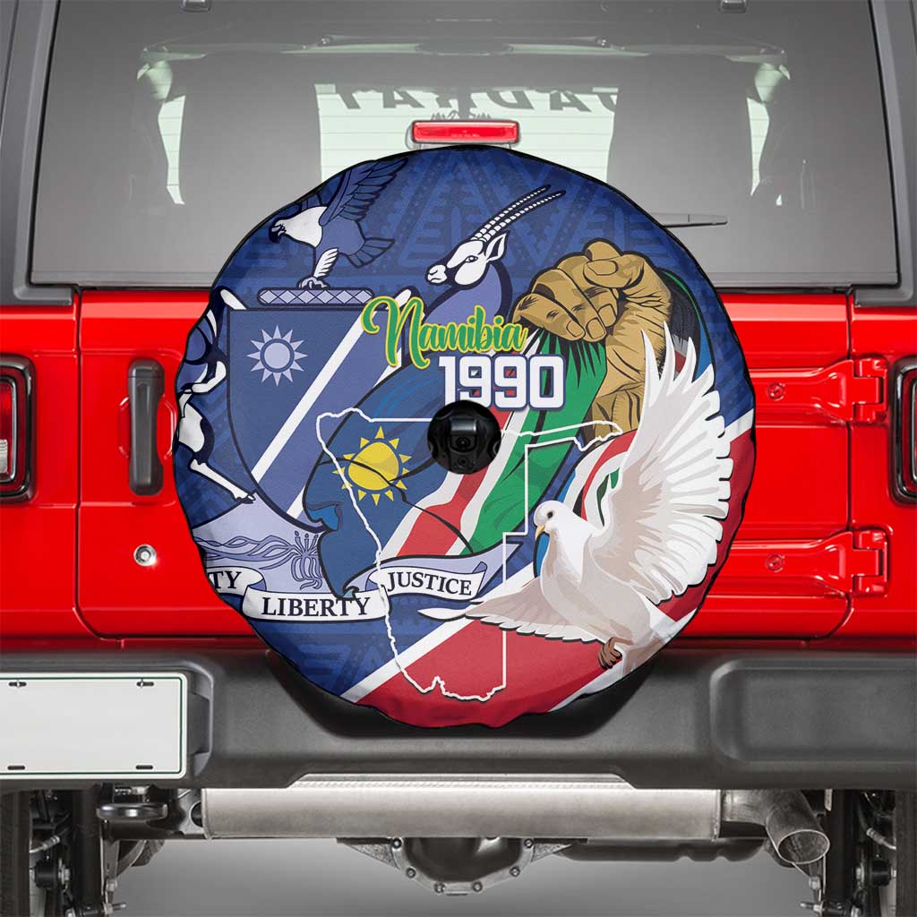 Namibia 1990 Spare Tire Cover Independence Anniversary African Pattern