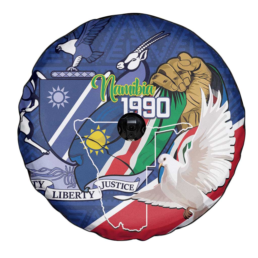 Namibia 1990 Spare Tire Cover Independence Anniversary African Pattern
