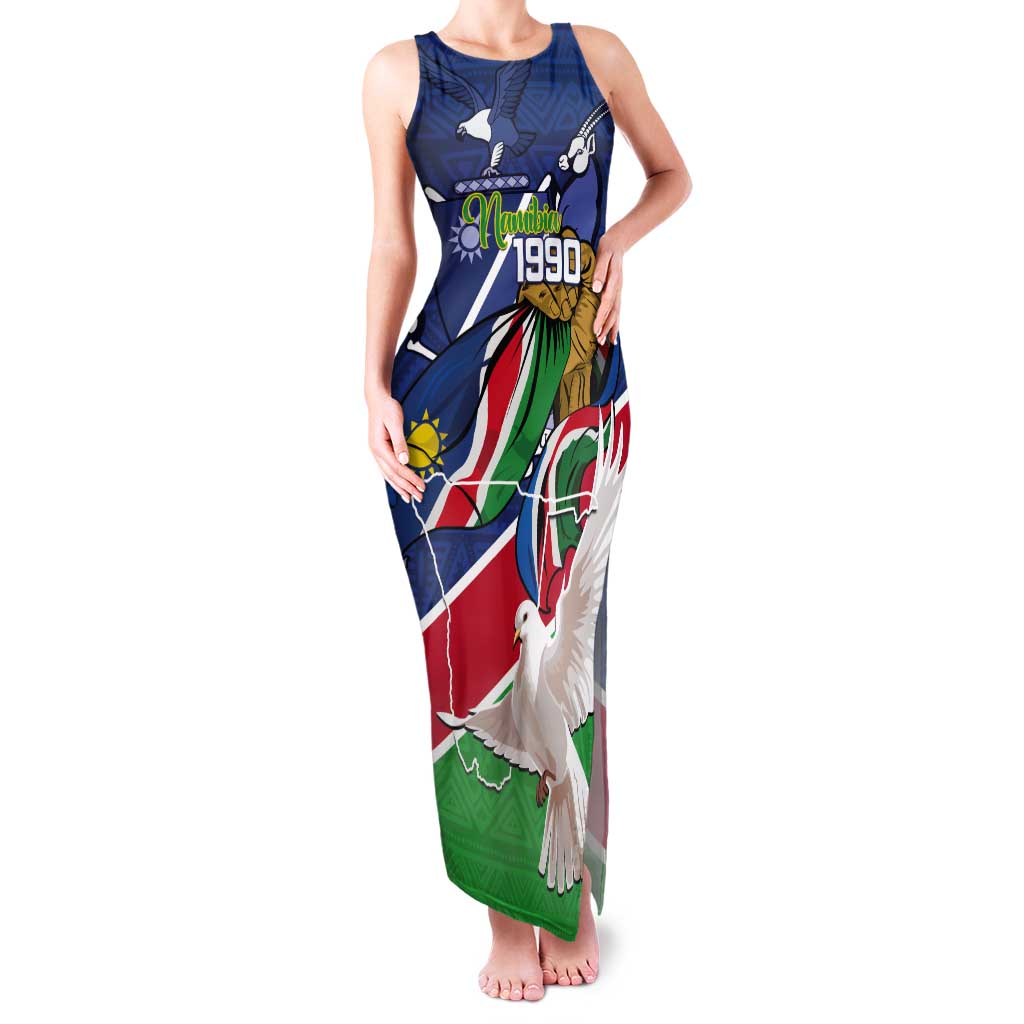 Namibia 1990 Tank Maxi Dress Independence Anniversary African Pattern