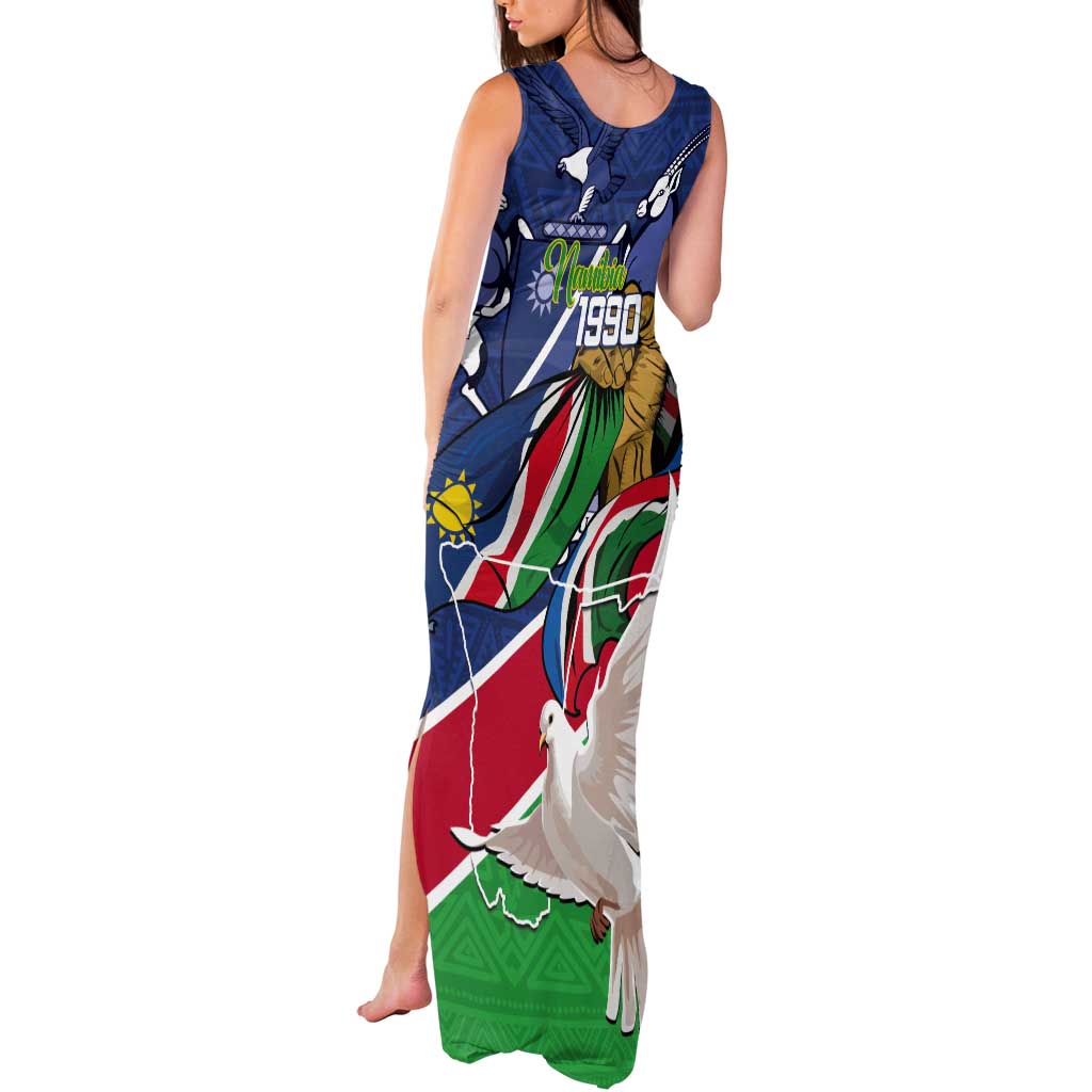 Namibia 1990 Tank Maxi Dress Independence Anniversary African Pattern