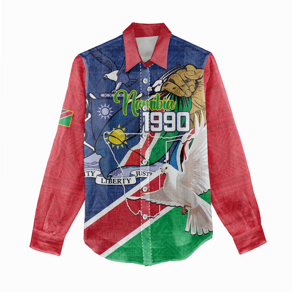 Namibia 1990 Women Casual Shirt Independence Anniversary African Pattern