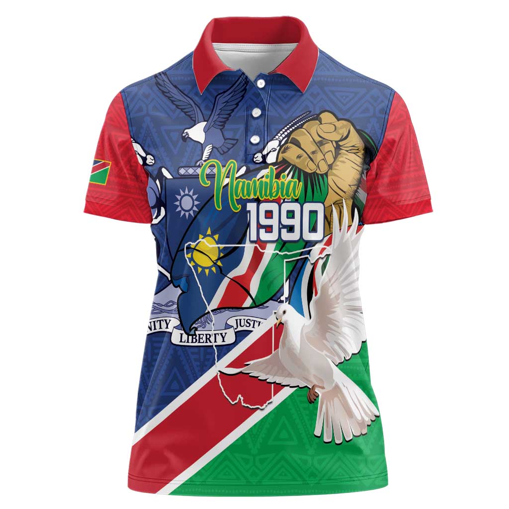 Namibia 1990 Women Polo Shirt Independence Anniversary African Pattern
