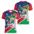 Namibia 1990 Women V-Neck T-Shirt Independence Anniversary African Pattern