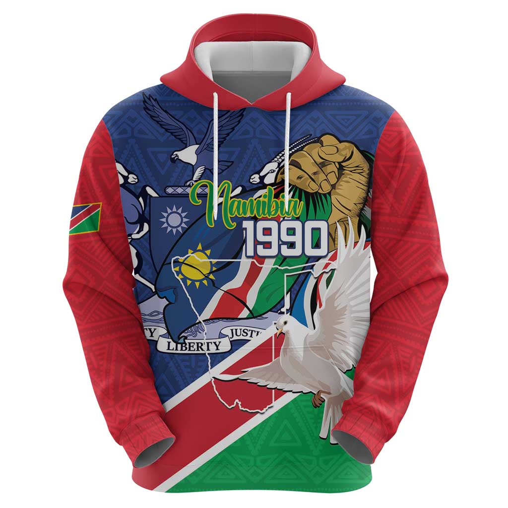 Namibia 1990 Zip Hoodie Independence Anniversary African Pattern