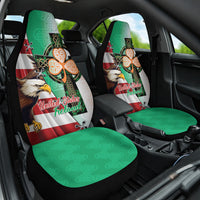 United States And Ireland Car Seat Cover USA Eagle With Irish Celtic Cross - Wonder Print Shop