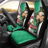 United States And Ireland Car Seat Cover USA Eagle With Irish Celtic Cross - Wonder Print Shop