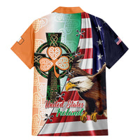 United States And Ireland Family Matching Mermaid Dress and Hawaiian Shirt USA Eagle With Irish Celtic Cross - Wonder Print Shop