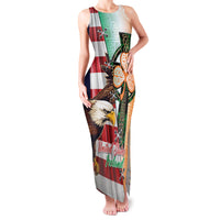 United States And Ireland Family Matching Tank Maxi Dress and Hawaiian Shirt USA Eagle With Irish Celtic Cross - Wonder Print Shop