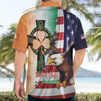 United States And Ireland Hawaiian Shirt USA Eagle With Irish Celtic Cross - Wonder Print Shop