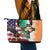 United States And Ireland Leather Tote Bag USA Eagle With Irish Celtic Cross - Wonder Print Shop