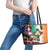 United States And Ireland Leather Tote Bag USA Eagle With Irish Celtic Cross - Wonder Print Shop