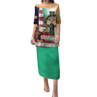 United States And Ireland Puletasi USA Eagle With Irish Celtic Cross - Wonder Print Shop