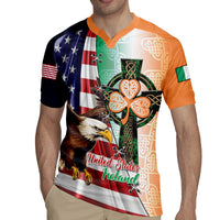 United States And Ireland Rugby Jersey USA Eagle With Irish Celtic Cross - Wonder Print Shop
