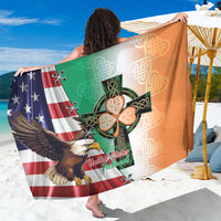 United States And Ireland Sarong USA Eagle With Irish Celtic Cross - Wonder Print Shop