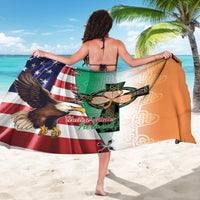 United States And Ireland Sarong USA Eagle With Irish Celtic Cross - Wonder Print Shop