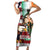 United States And Ireland Short Sleeve Bodycon Dress USA Eagle With Irish Celtic Cross - Wonder Print Shop