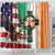 United States And Ireland Shower Curtain USA Eagle With Irish Celtic Cross