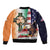 United States And Ireland Sleeve Zip Bomber Jacket USA Eagle With Irish Celtic Cross - Wonder Print Shop