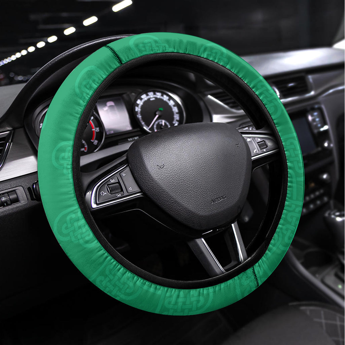 United States And Ireland Steering Wheel Cover USA Eagle With Irish Celtic Cross