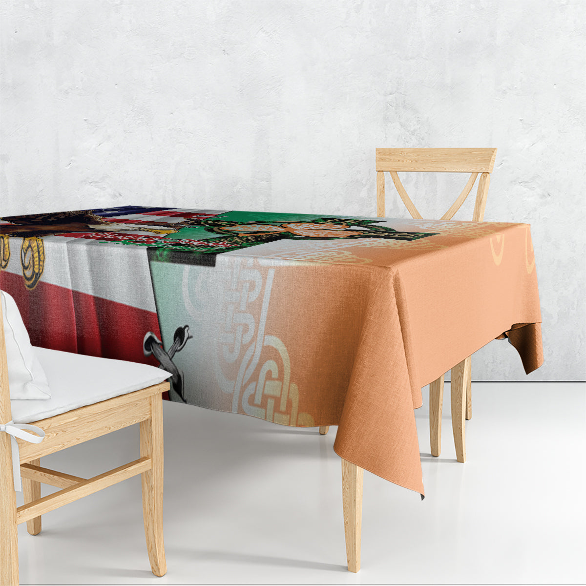 United States And Ireland Tablecloth USA Eagle With Irish Celtic Cross - Wonder Print Shop