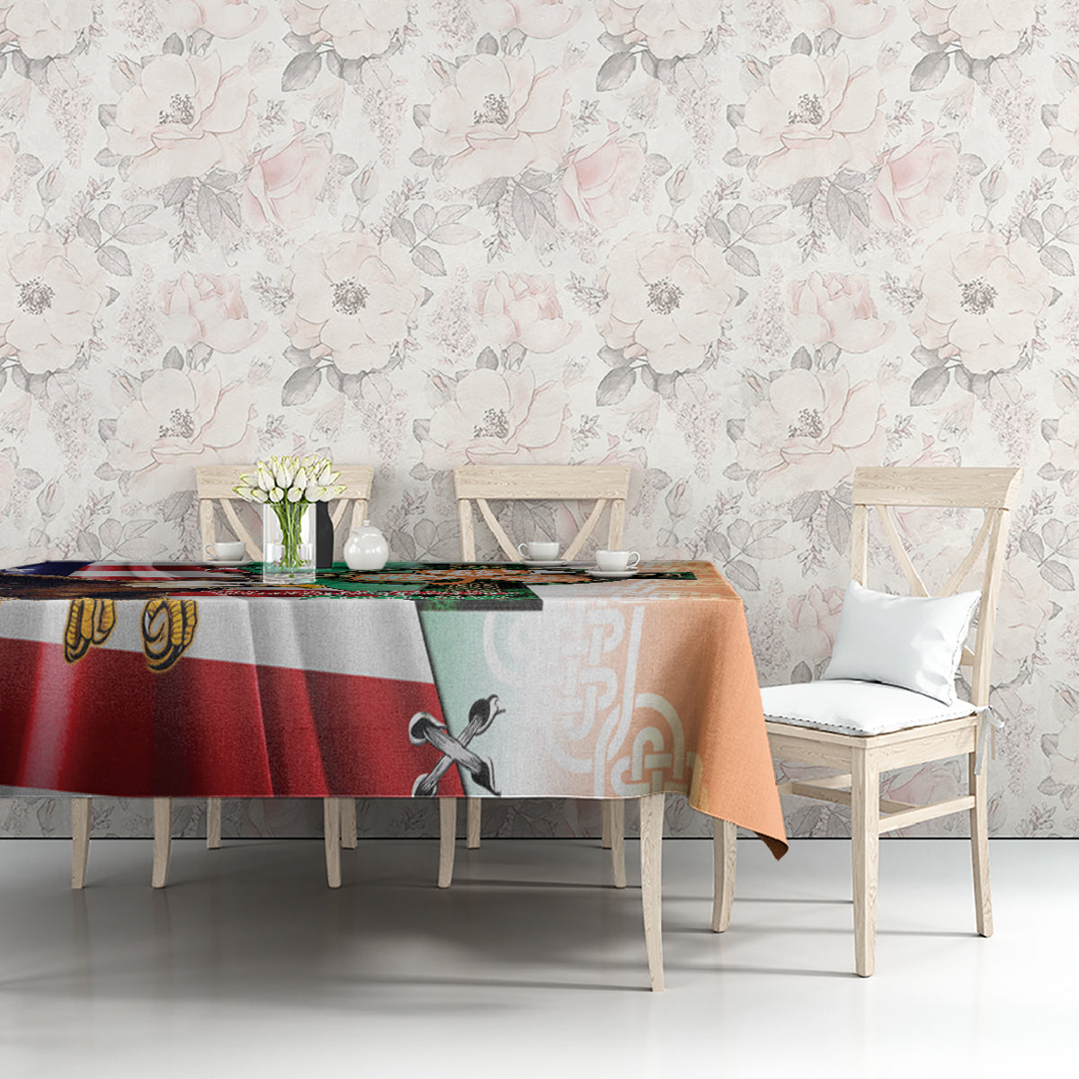 United States And Ireland Tablecloth USA Eagle With Irish Celtic Cross - Wonder Print Shop