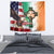 United States And Ireland Tapestry USA Eagle With Irish Celtic Cross