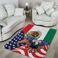 United States And Mexico Area Rug USA Eagle With Mexican Aztec - Wonder Print Shop