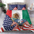 United States And Mexico Bedding Set USA Eagle With Mexican Aztec - Wonder Print Shop