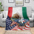 United States And Mexico Blanket USA Eagle With Mexican Aztec