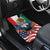 United States And Mexico Car Mats USA Eagle With Mexican Aztec - Wonder Print Shop