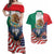 United States And Mexico Couples Matching Off Shoulder Maxi Dress and Hawaiian Shirt USA Eagle With Mexican Aztec - Wonder Print Shop