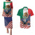 United States And Mexico Couples Matching Puletasi and Hawaiian Shirt USA Eagle With Mexican Aztec - Wonder Print Shop