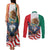 United States And Mexico Couples Matching Tank Maxi Dress and Long Sleeve Button Shirt USA Eagle With Mexican Aztec - Wonder Print Shop