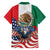 United States And Mexico Family Matching Off Shoulder Maxi Dress and Hawaiian Shirt USA Eagle With Mexican Aztec - Wonder Print Shop