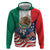 United States And Mexico Hoodie USA Eagle With Mexican Aztec - Wonder Print Shop