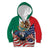United States And Mexico Kid Hoodie USA Eagle With Mexican Aztec - Wonder Print Shop