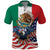 United States And Mexico Polo Shirt USA Eagle With Mexican Aztec - Wonder Print Shop