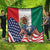 United States And Mexico Quilt USA Eagle With Mexican Aztec - Wonder Print Shop