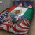 United States And Mexico Quilt Bed Set USA Eagle With Mexican Aztec - Wonder Print Shop