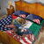 United States And Mexico Quilt Bed Set USA Eagle With Mexican Aztec - Wonder Print Shop