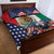 United States And Mexico Quilt Bed Set USA Eagle With Mexican Aztec - Wonder Print Shop