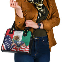 United States And Mexico Shoulder Handbag USA Eagle With Mexican Aztec