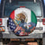 United States And Mexico Spare Tire Cover USA Eagle With Mexican Aztec