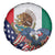 United States And Mexico Spare Tire Cover USA Eagle With Mexican Aztec