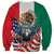 United States And Mexico Sweatshirt USA Eagle With Mexican Aztec - Wonder Print Shop