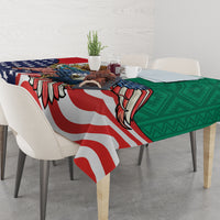 United States And Mexico Tablecloth USA Eagle With Mexican Aztec - Wonder Print Shop