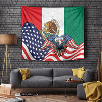 United States And Mexico Tapestry USA Eagle With Mexican Aztec - Wonder Print Shop