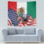 United States And Mexico Tapestry USA Eagle With Mexican Aztec