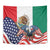 United States And Mexico Tapestry USA Eagle With Mexican Aztec